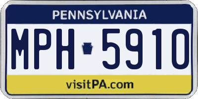 PA license plate MPH5910