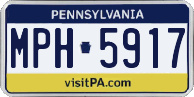 PA license plate MPH5917