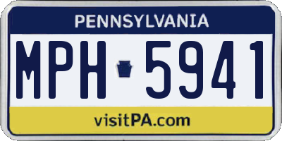 PA license plate MPH5941