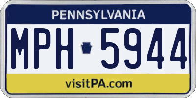 PA license plate MPH5944
