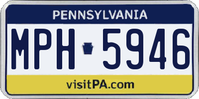 PA license plate MPH5946