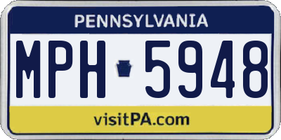 PA license plate MPH5948