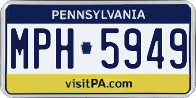 PA license plate MPH5949