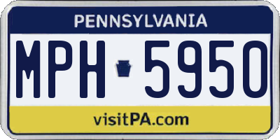 PA license plate MPH5950