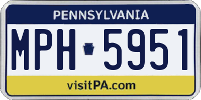 PA license plate MPH5951