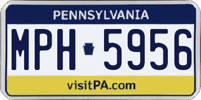 PA license plate MPH5956