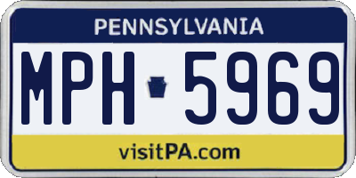 PA license plate MPH5969