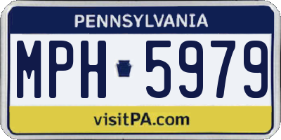 PA license plate MPH5979