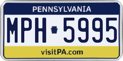 PA license plate MPH5995