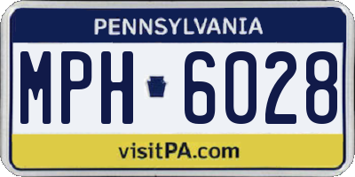 PA license plate MPH6028
