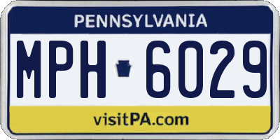 PA license plate MPH6029