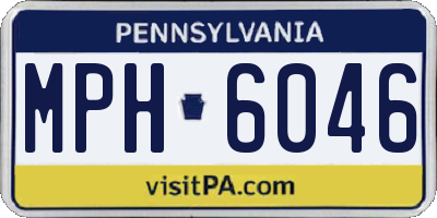 PA license plate MPH6046