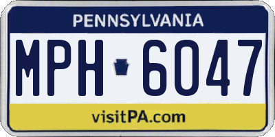 PA license plate MPH6047