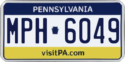 PA license plate MPH6049