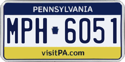 PA license plate MPH6051