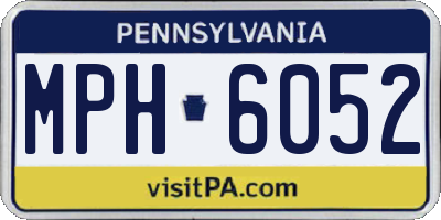 PA license plate MPH6052