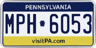 PA license plate MPH6053