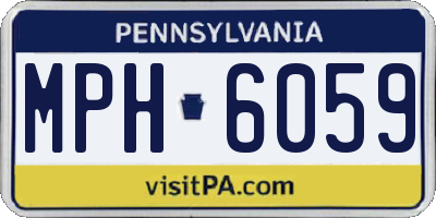 PA license plate MPH6059