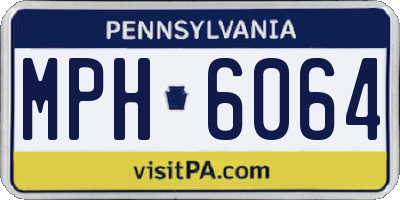 PA license plate MPH6064