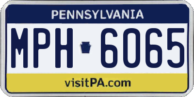 PA license plate MPH6065