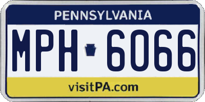 PA license plate MPH6066