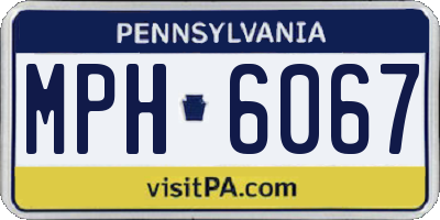 PA license plate MPH6067