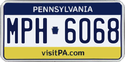 PA license plate MPH6068