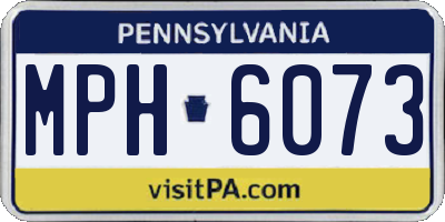 PA license plate MPH6073