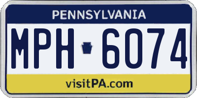 PA license plate MPH6074