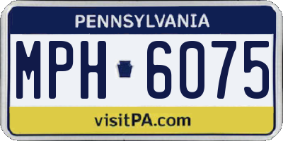 PA license plate MPH6075
