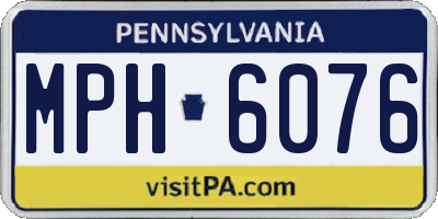 PA license plate MPH6076