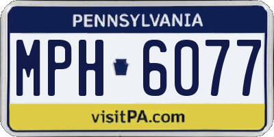 PA license plate MPH6077