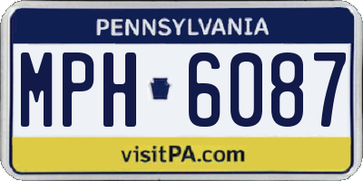 PA license plate MPH6087