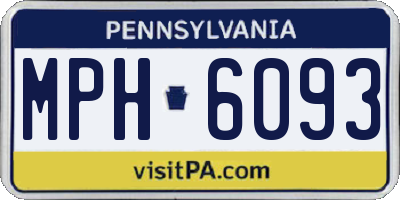 PA license plate MPH6093