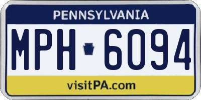 PA license plate MPH6094