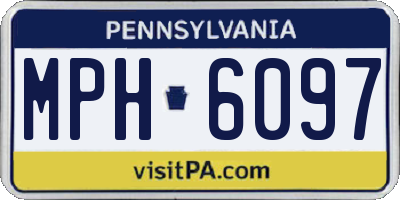 PA license plate MPH6097