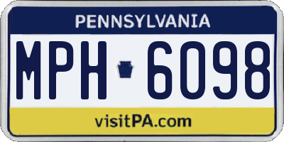PA license plate MPH6098