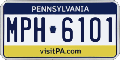 PA license plate MPH6101