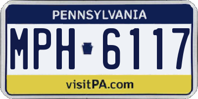 PA license plate MPH6117