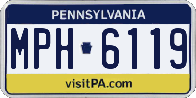 PA license plate MPH6119
