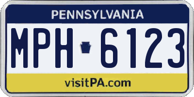PA license plate MPH6123
