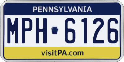 PA license plate MPH6126
