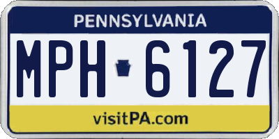 PA license plate MPH6127