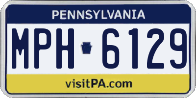 PA license plate MPH6129