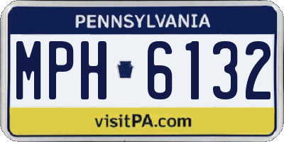 PA license plate MPH6132