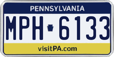 PA license plate MPH6133