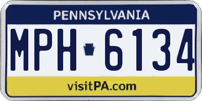 PA license plate MPH6134