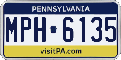 PA license plate MPH6135