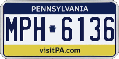 PA license plate MPH6136
