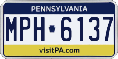 PA license plate MPH6137
